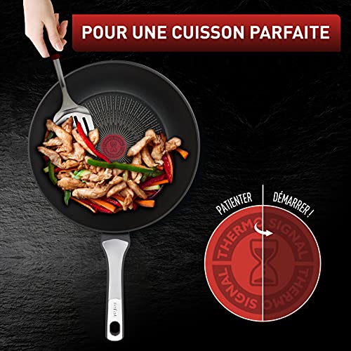 51zrcy04es 1.jpg Tefal Unlimited Revêtement antiadhésif résistant Poêle Induction 32 cm Thermo-Signal Fabriqué en France G25908AZ
