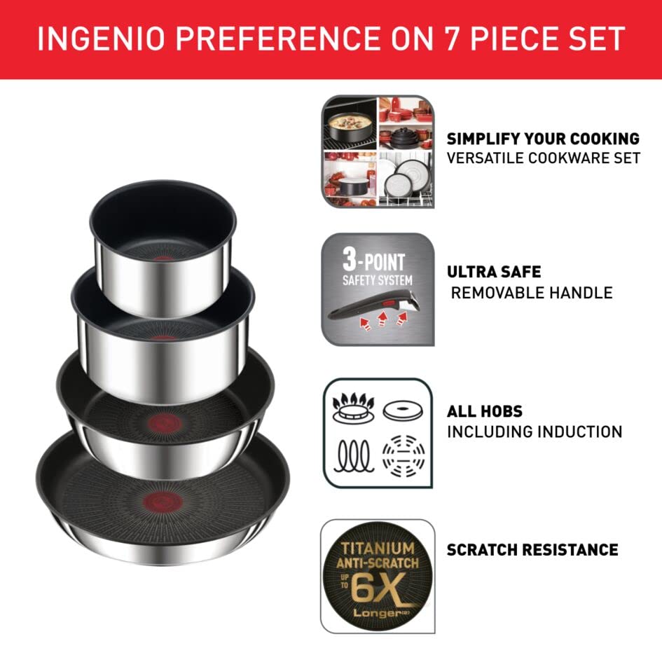 61mw0 eicl.jpg Tefal Ingenio Preference ON L9749432 - Poêles et casseroles antiadhésives 24 et 28 cm, wok 26 cm - Pour la cuisine - Ant