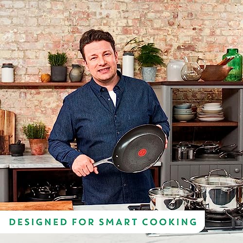 61zgk4bkukl.jpg Tefal Jamie Oliver Cook's Direct Inox Lot de 2 poêles 24/28 cm pour cuisine professionnelle et amatrices de cuisine, con