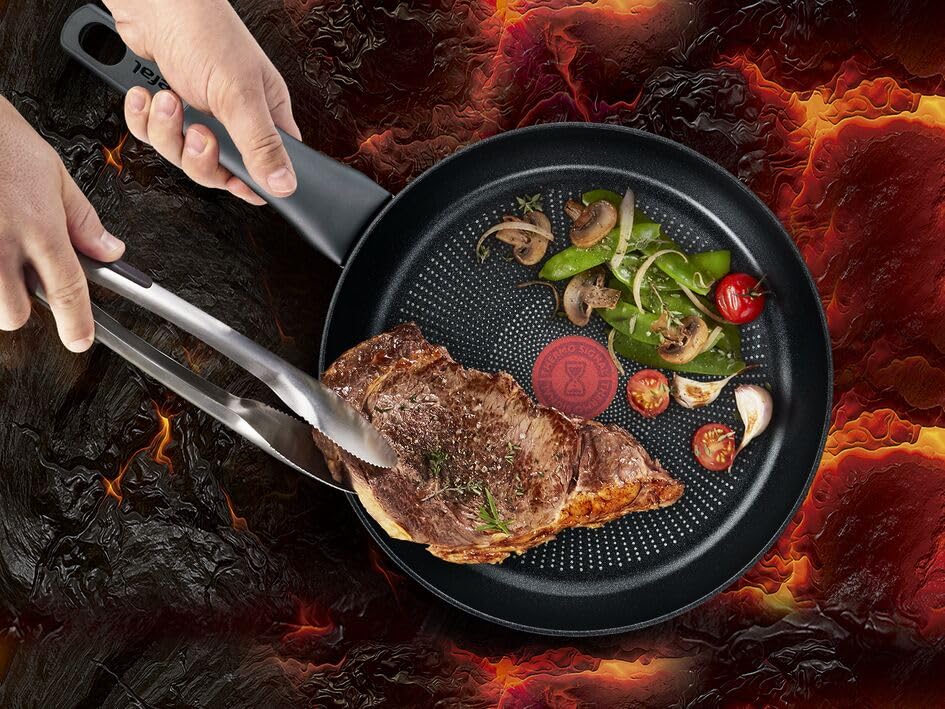 71ulgzmmwdl.jpg Poêle à frire Tefal Hard Titanium On G28802 - Anti-adhésif & Signal Thermique - 20 cm - Convient à Tous Types de Plaques