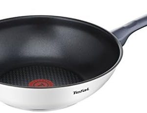 Poêle Wok Tefal G7131914 Inox 28 cm Tous Feux