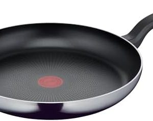 Poêle à frire Tefal D52608 noire, antiadhésif en titane, 32 cm, indicateur de température, nettoyage facile, technologie