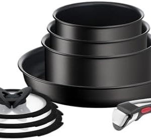 Tefal Ingenio Unlimited - Batterie de cuisine 8 pièces, Convient aux Familles Actives - Poêle 28 cm & Casseroles 16/18/2