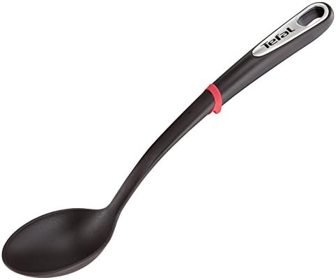 317hcu09gll. ac .jpg Tefal K206S414 Ingenio Set Spatule Cuillère Louche Cuillère Passoire Argent Noir Cuisine Professionnelle Ergonomique