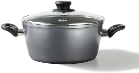 319pmopkvcl. ac .jpg STONELINE Casserole 28 cm Gris - Revêtement Antiadhésif avec Particules de Pierre - Compatible Four et Induction - Couve