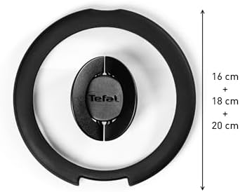 31f6qqlohl. ac .jpg Tefal INGENIO - Couvercles de Verre et Silicone 16/18/20 cm Noir | Cooking Sets | Cuisine Élégante et Pratique | 16/18/2