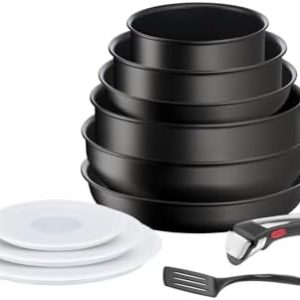 Tefal Ingenio 11 pièces, induction, revêtement antiadhésif, écolo, poêles et casseroles empilables, compatible lave-vais