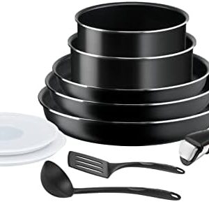 Tefal Ingenio Batterie de cuisine 10 pièces, Revêtement antiadhésif, Cuisine en famille