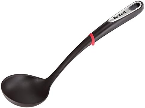 31q9cy 3lfl. ac .jpg Tefal K206S414 Ingenio Set Spatule Cuillère Louche Cuillère Passoire Argent Noir Cuisine Professionnelle Ergonomique