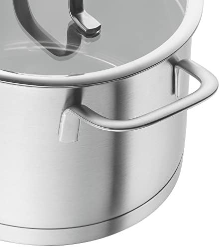 31rcarvwsql. ac .jpg ZWILLING Batterie de Cuisine TrueFlow, Acier Inoxydable, Fonction Verseuse, Cuisine Professionnelle, 5 Pièces, Argent In