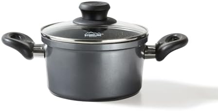 31f08wiigrl. ac .jpg STONELINE Casserole 28 cm Gris - Revêtement Antiadhésif avec Particules de Pierre - Compatible Four et Induction - Couve