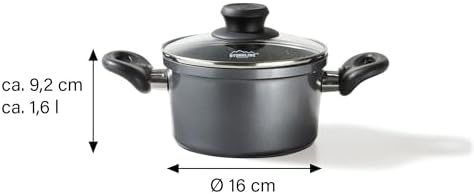 31icrgkkw8l. ac .jpg STONELINE Casserole 28 cm Gris - Revêtement Antiadhésif avec Particules de Pierre - Compatible Four et Induction - Couve