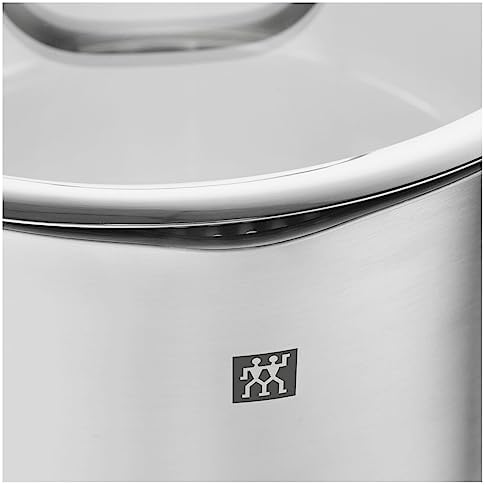 31jcs1albml. ac .jpg ZWILLING Batterie de Cuisine TrueFlow, Acier Inoxydable, Fonction Verseuse, Cuisine Professionnelle, 5 Pièces, Argent In