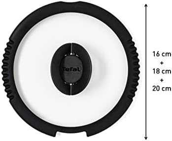 31khjjtcpbl. ac .jpg Tefal INGENIO - Couvercles de Verre et Silicone 16/18/20 cm Noir | Cooking Sets | Cuisine Élégante et Pratique | 16/18/2