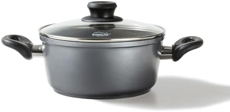 31o4cwmwfvl. ac .jpg STONELINE Casserole 28 cm Gris - Revêtement Antiadhésif avec Particules de Pierre - Compatible Four et Induction - Couve