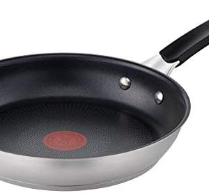 Poêle Tefal Jamie Oliver anti-adhésive inoxydable 24 cm avec signal thermique durable et revêtement en silicone-compatib