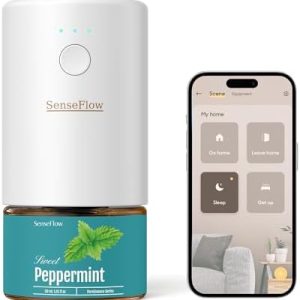 Diffuseur d'huiles essentielles parfum maison smart SF101S - Ultrasonique sans eau, 100% végétal, aromathérapie 120 jour