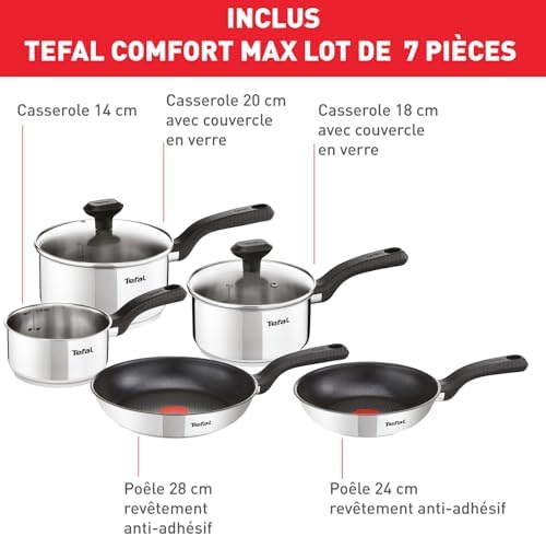 41 atrnqq2l. ac .jpg Tefal Ingenio 11 pièces, induction, revêtement antiadhésif, écolo, poêles et casseroles empilables, compatible lave-vais