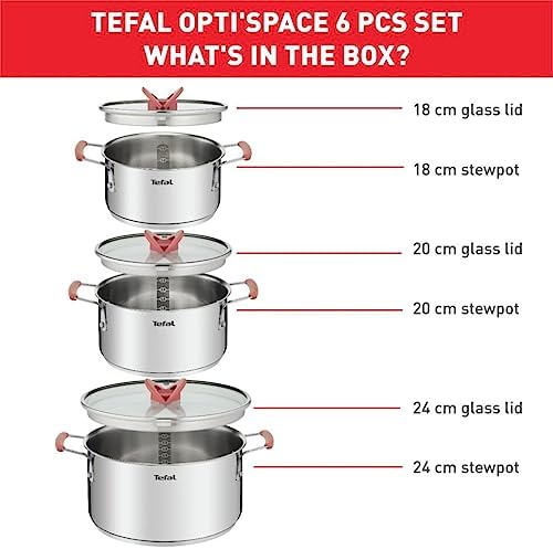 410tqn bhsl. ac .jpg Tefal Ingenio 11 pièces, induction, revêtement antiadhésif, écolo, poêles et casseroles empilables, compatible lave-vais