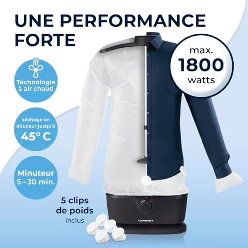 411kybmnk l. ac .jpg CLEANmaxx Repassage automatique de chemises PRO | Innovant & efficace pour chemises, chemisiers & t-shirts | Simplifie l