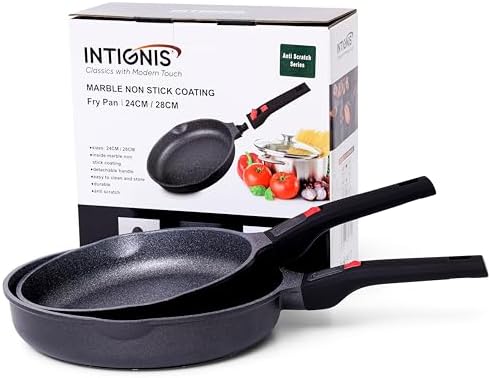 413bpgwhy6l. ac .jpg INTIGNIS Poêles céramique antiadhésives 24 & 28 cm – poignées amovibles – résistant 220 °C – sans PFOA/PTFE/PFAS – induc