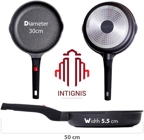 41a9pmdrpl. ac .jpg INTIGNIS Poêles céramique antiadhésives 24 & 28 cm – poignées amovibles – résistant 220 °C – sans PFOA/PTFE/PFAS – induc