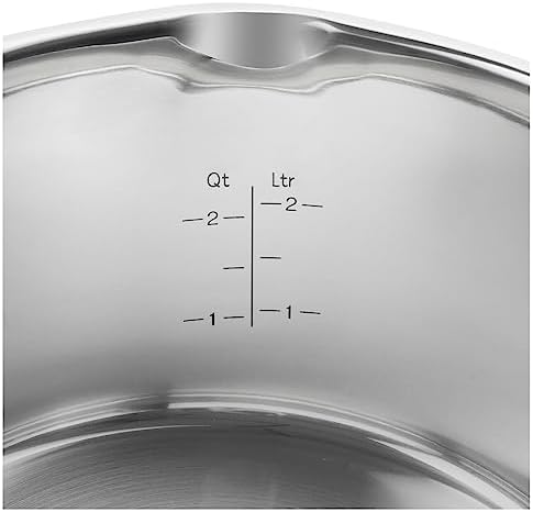 41equlkfv7l. ac .jpg ZWILLING Batterie de Cuisine TrueFlow, Acier Inoxydable, Fonction Verseuse, Cuisine Professionnelle, 5 Pièces, Argent In