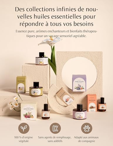 41j7am2fhal. ac .jpg Diffuseur d'huiles essentielles parfum maison smart SF101S - Ultrasonique sans eau, 100% végétal, aromathérapie 120 jour