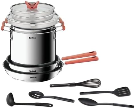 41kvvujcspl. ac 1.jpg Tefal Ingenio Batterie de cuisine 10 pièces, Revêtement antiadhésif, Cuisine en famille