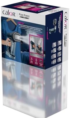 41qhazjqqhl. ac .jpg Calor Pure Force 2en1 Défroisseur/Fer 1800W Rose Métallisé/Blanc Neige Prêt en 25s Autonomie 12min