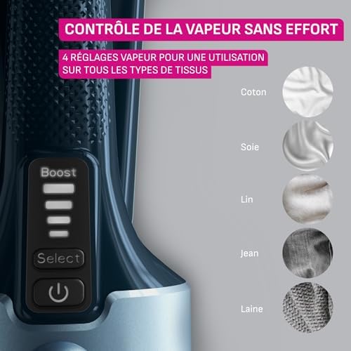 41wpzyevjpl. ac .jpg Calor Pure Force 2en1 Défroisseur/Fer 1800W Rose Métallisé/Blanc Neige Prêt en 25s Autonomie 12min