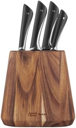41xjehxtoll. ac .jpg Tefal JAMIE OLIVER by Bloc + 5 couteaux de cuisine professionnel, chefs et débutants, utilisés en cuisine et en préparat