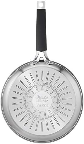 41ygx4vcp6l. ac .jpg Poêle Tefal Jamie Oliver anti-adhésive inoxydable 24 cm avec signal thermique durable et revêtement en silicone-compatib