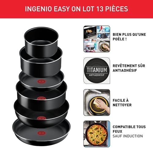 41b2bvxwanl. ac 1.jpg Tefal Ingenio Batterie de cuisine 10 pièces, Revêtement antiadhésif, Cuisine en famille