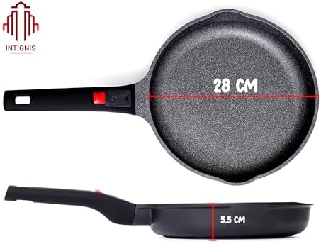 41drraiqiml. ac .jpg INTIGNIS Poêles céramique antiadhésives 24 & 28 cm – poignées amovibles – résistant 220 °C – sans PFOA/PTFE/PFAS – induc