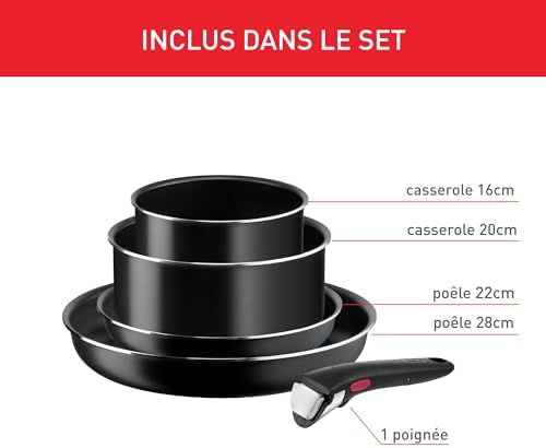 41kmkyrbqml. ac 1.jpg Tefal Ingenio Batterie de cuisine 10 pièces, Revêtement antiadhésif, Cuisine en famille