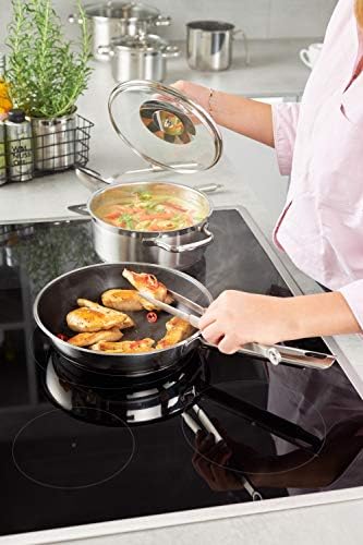 41puxont3nl. ac .jpg RÖSLE ELEGANCE Set de 3 Poêles à Frire Inox Anti-Adhésif - Convient pour Induction et Lave-Vaisselle - Cuisine Professio