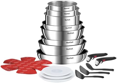 41pueglvtvl. ac .jpg Tefal Ingenio Emotion L897SK04 Batterie de cuisine 20 pièces, induction, antiadhésif, empilable, compatible lave-vaissel