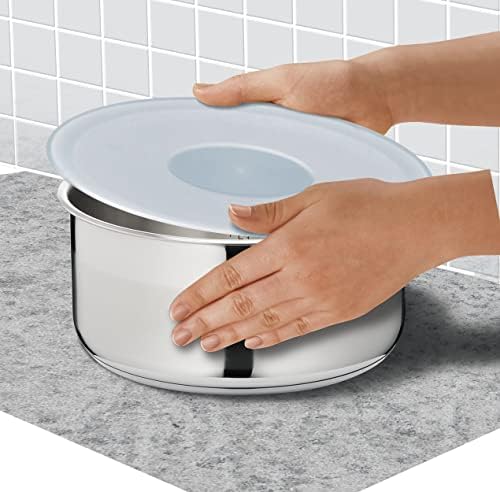 41pxtnbomgl. ac .jpg Couvercle égouttoir Tefal Ingenio Inox et Noir, Rangement facile, Multidiamètre L9829402