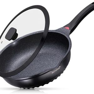 Poêle à frire INTIGNIS noir 24cm - Revêtement Greblon allemand - Anti-rayures - Poêle à induction