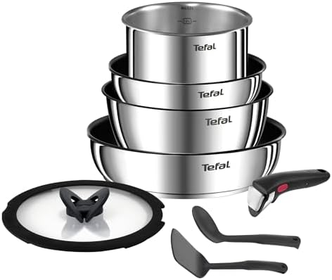 41tgnjximfl. ac .jpg Tefal Ingenio Emotion L897SK04 Batterie de cuisine 20 pièces, induction, antiadhésif, empilable, compatible lave-vaissel
