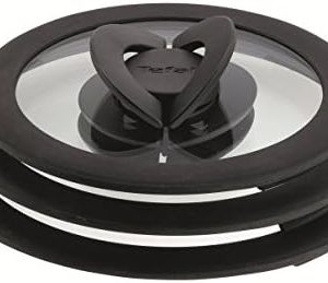 Tefal INGENIO - Couvercles de Verre et Silicone 16/18/20 cm Noir | Cooking Sets | Cuisine Élégante et Pratique | 16/18/2