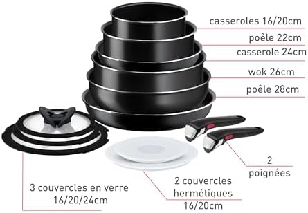 41v8y9rhqnl. ac 1.jpg Tefal Ingenio Batterie de cuisine 10 pièces, Revêtement antiadhésif, Cuisine en famille
