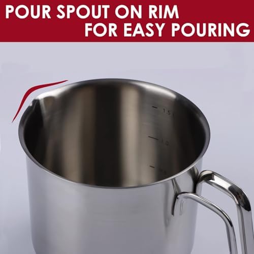 41zoddhmfbl. ac .jpg Saucepan en acier inoxydable de 1,5 pinte : concevez vos recettes avec cette casserole à sauce filtrante pour cuisiniers