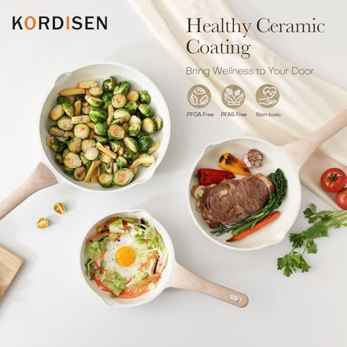 51 pejmavxl. ac .jpg Poêle Ceramique Induction Kordisen 32 cm, Antiadhésive et Saine, Sans PFOA et PFAS pour la Cuisine