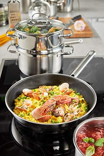 519mon3vkll. ac .jpg RÖSLE ELEGANCE Set de 3 Poêles à Frire Inox Anti-Adhésif - Convient pour Induction et Lave-Vaisselle - Cuisine Professio