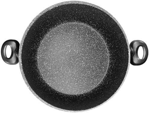 51emq0lo9hl. ac .jpg STONELINE Casserole 28 cm Gris - Revêtement Antiadhésif avec Particules de Pierre - Compatible Four et Induction - Couve