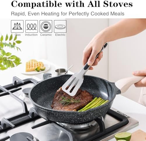 51m5j5z3bpl. ac .jpg Poêle Ceramique Induction Kordisen 32 cm, Antiadhésive et Saine, Sans PFOA et PFAS pour la Cuisine