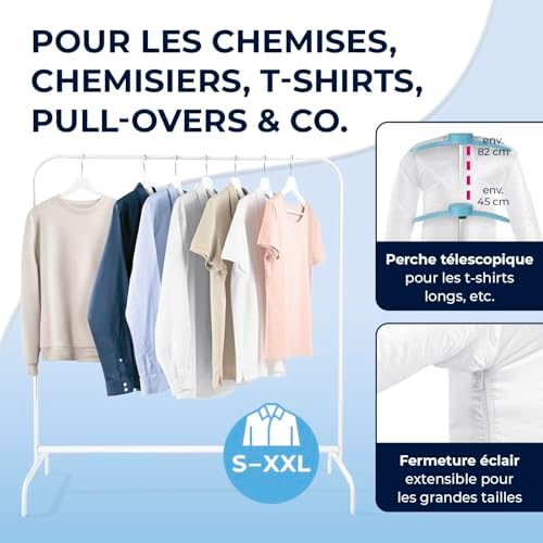 51okuuitfjl. ac .jpg CLEANmaxx Repassage automatique de chemises PRO | Innovant & efficace pour chemises, chemisiers & t-shirts | Simplifie l