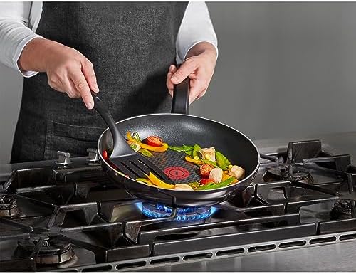 51ohdzwotyl. ac .jpg Poêle à frire Tefal D52608 noire, antiadhésif en titane, 32 cm, indicateur de température, nettoyage facile, technologie
